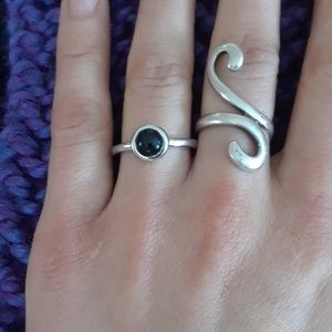 Silver ring set